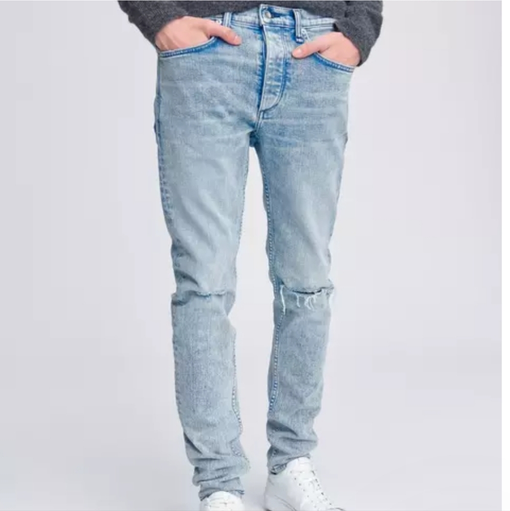 NWT RAG&BONE FIT 1 EXTRA SLIM IN BERG W/HOLES SIZE 34/32